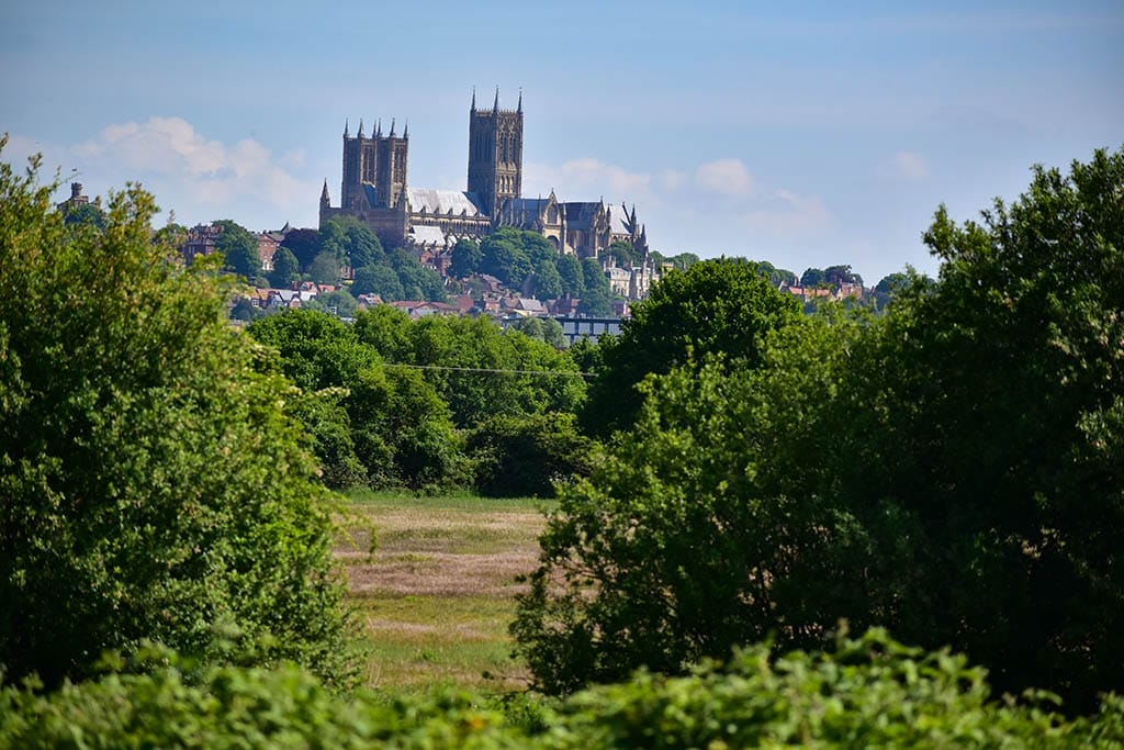 Lincoln Cathedral From Catchwater Drain The cathedral can be seen from almost anywhere in and around the city