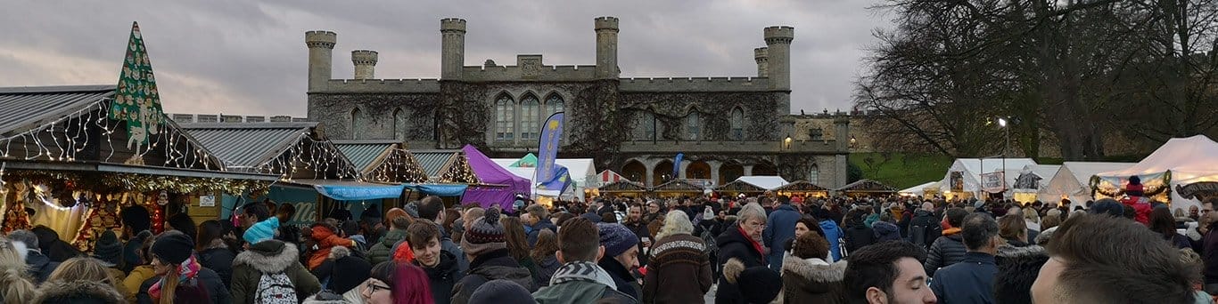 Lincoln Christmas Market in the castle grounds