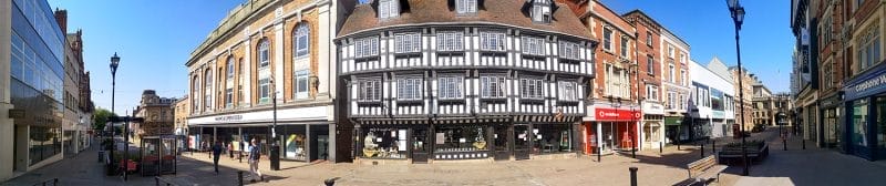 Tea rooms in Lincoln: Stokes High Bridge Cafe panorama
