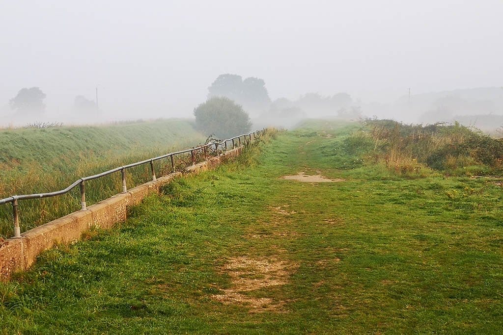 On misty days like this, the trail takes on an eerie feel