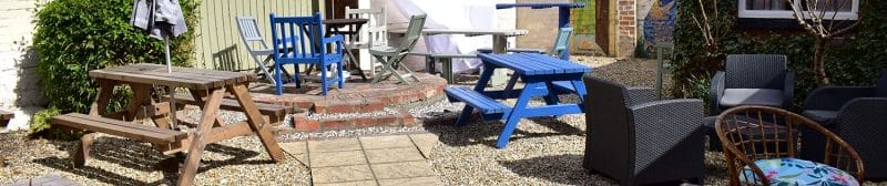 Dog and Bone beer garden Lincoln panorama
