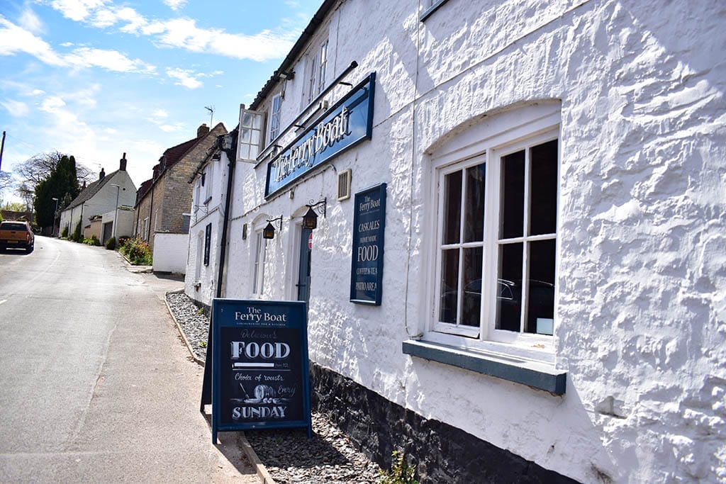 Finishing the Lincoln to Washingborough walk with lunch at the Ferry Boat