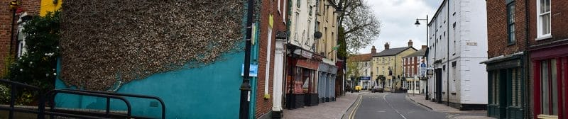 Market Rasen Queen Street panorama