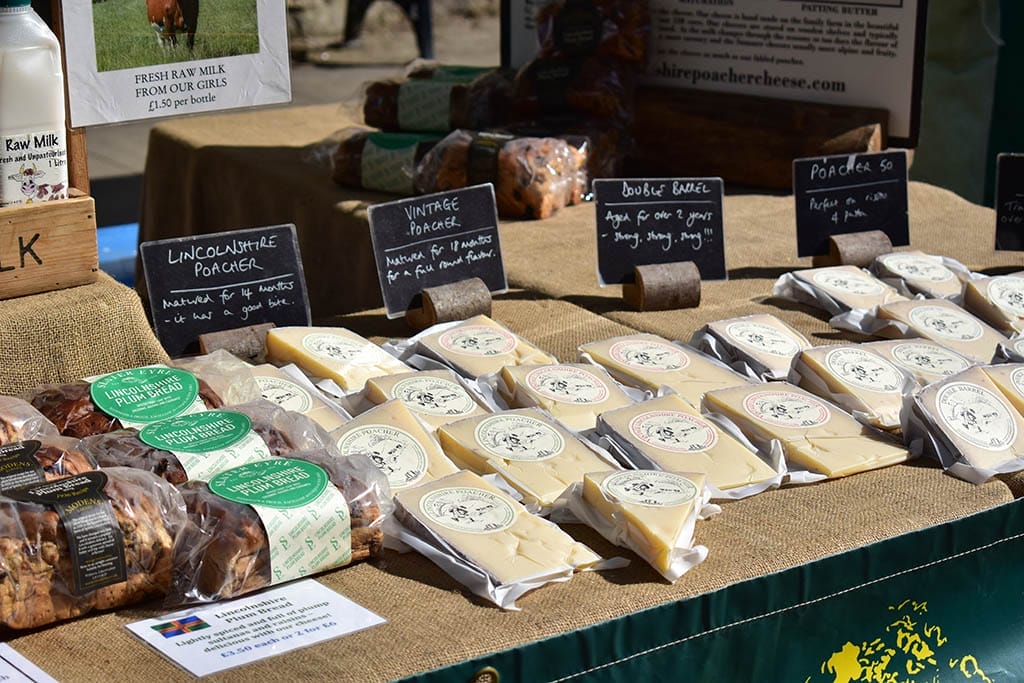 Lincolnshire Poacher Cheese Lincolnshire Poacher Cheese market stall