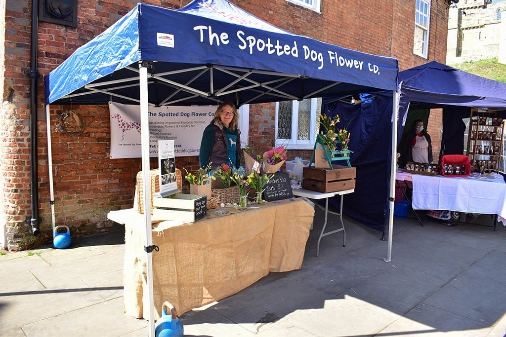 Spotted Dog Flower Stall Spotted Dog Flower Lincoln Farmers Market
