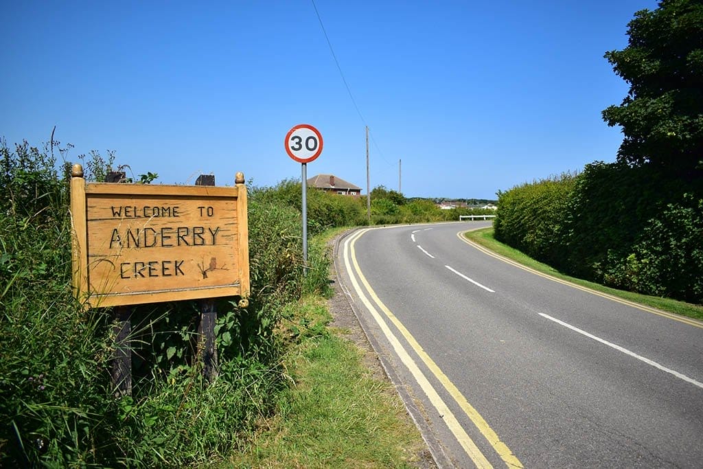 Anderby Creek Village Anderby Creek sign