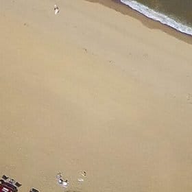 Huffoft Beach birdseye angle wide