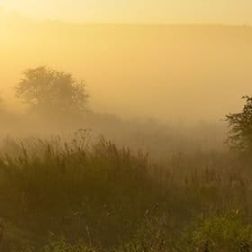Belchford Lincolnshire Wolds sunrise wide