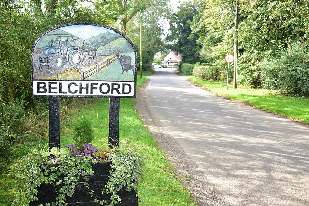 Belchford Lincolnshire Belchford Lincolnshire sign