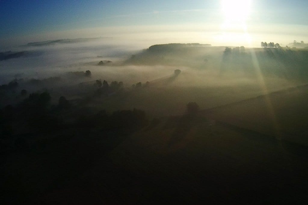Lincolnshire Wolds Sunrise Belchford walk in the fields and hills