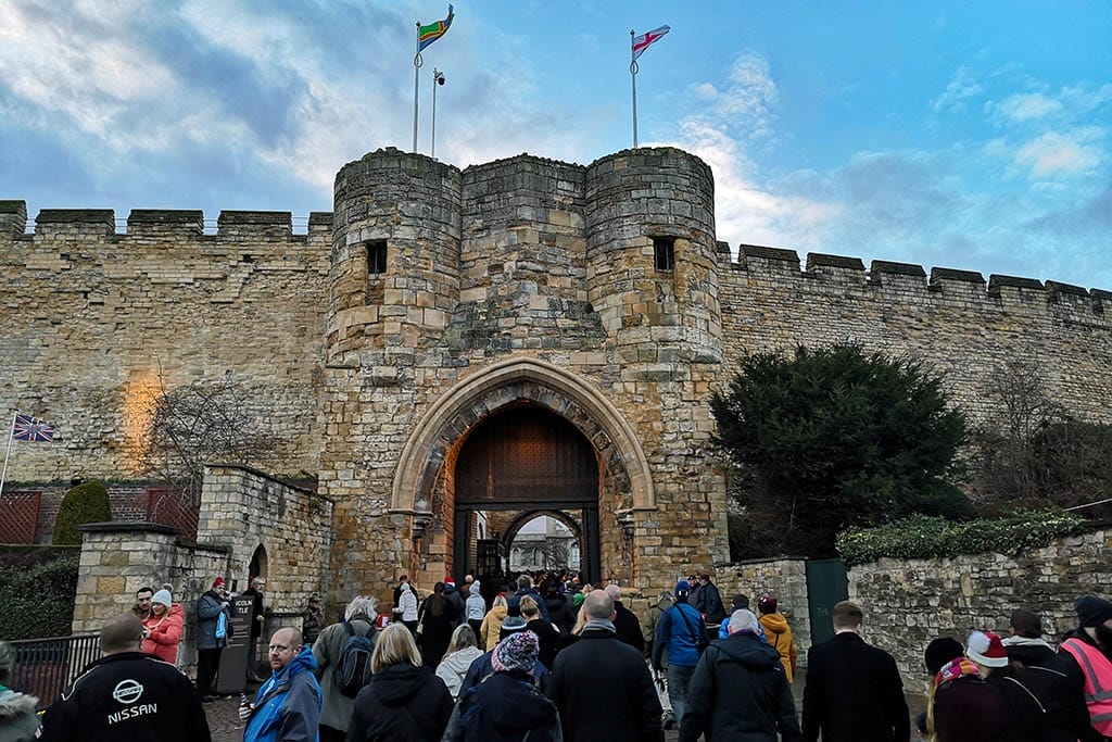 Lincoln Christmas Market Castle gate