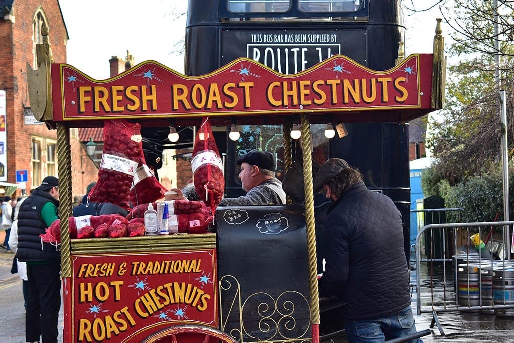 Lincoln Christmas Market Chestnuts Fresh roast chestnuts