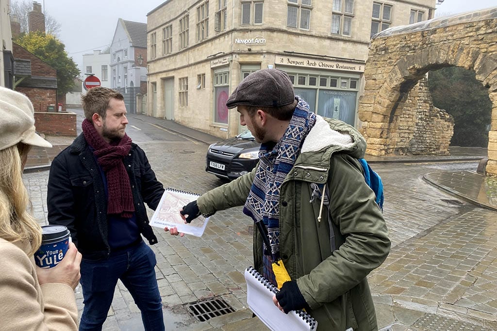 Lincoln Free Walking Tour Roman Ruins Brant and Matt Newport Arch
