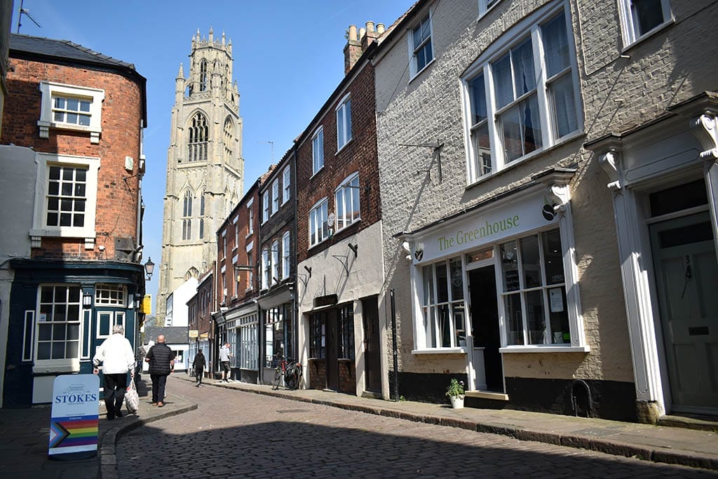 St Botolph's Church from the streets of Boston