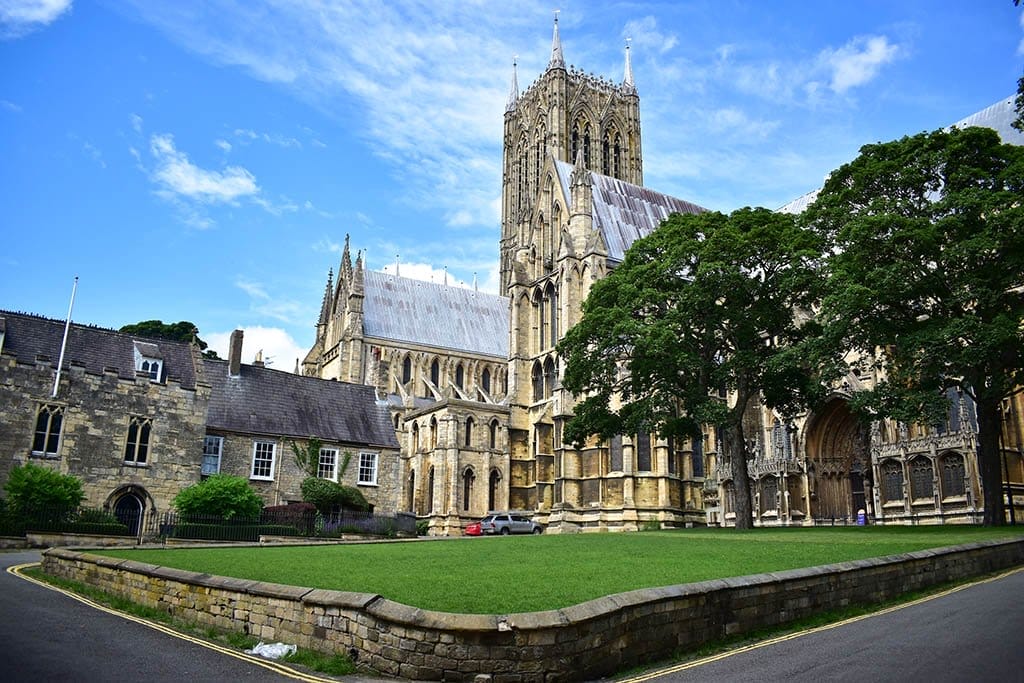 Lincoln Cathedral Green Lincoln Cathedral from Greestone Place
