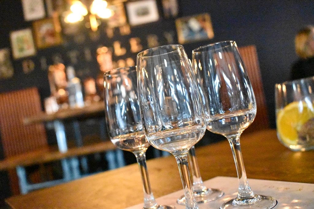 Pin Gin tasting glasses