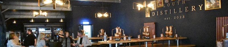 Louth Distillery tasting room and school