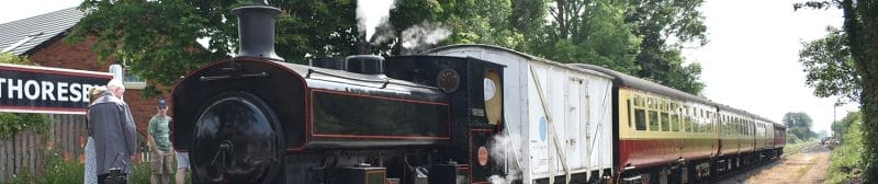 Lincolnshire Wolds Railway steam engine closeup