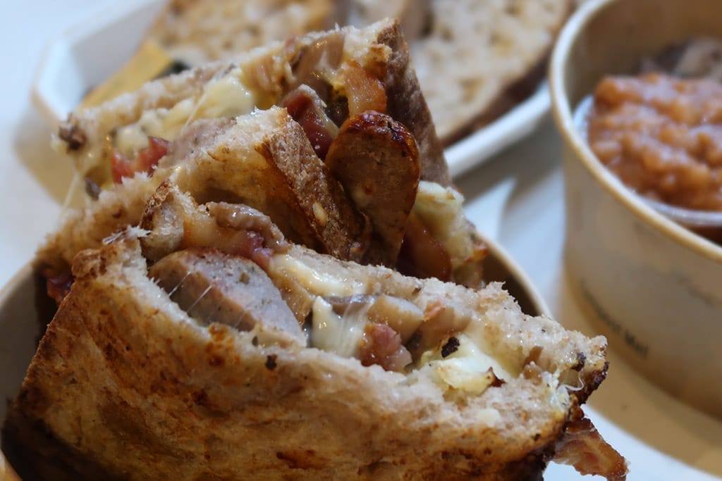 Fully loaded toasted sandwich Oatz & Stokes