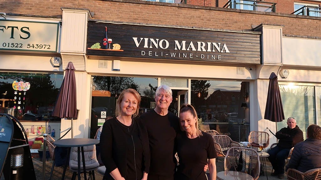 Vino Marina Staff Team Karolina, Stephen and Caroline at Vino Marina