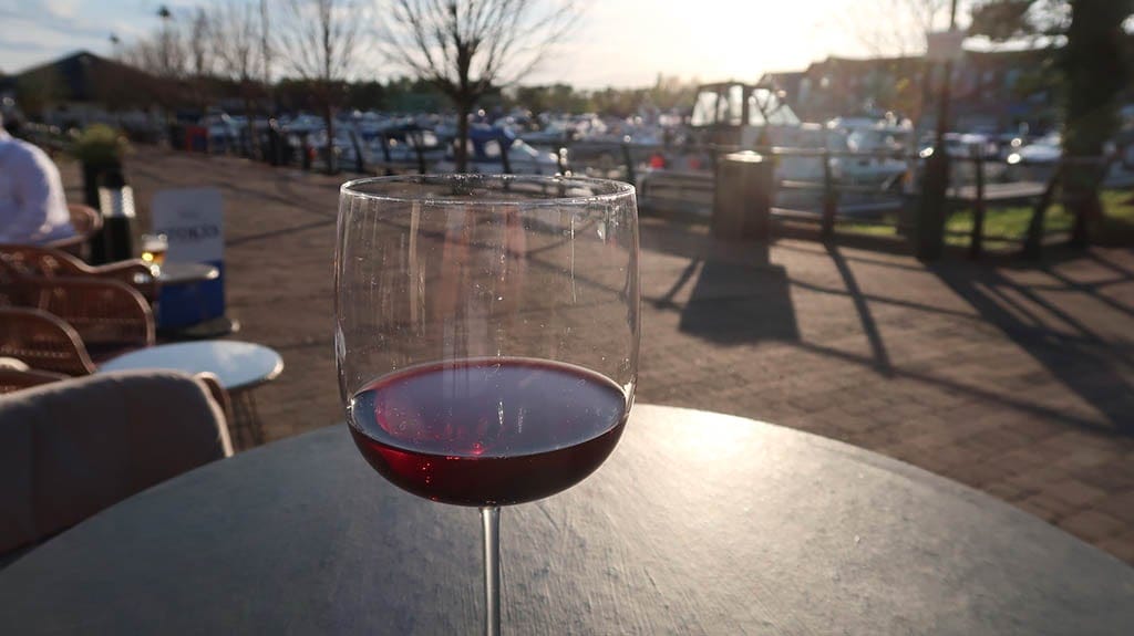 Marina Wine Sunset Wine at sunset